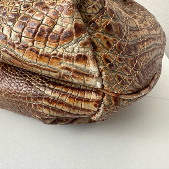 FENDI Bag Spy Bag Brown Caiman Embossed Shoulder Purse Limited Edition - Picture 9 of 16